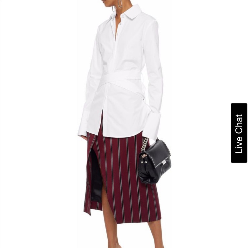 Derek lam Tie Back Cotton-poplin Shirt